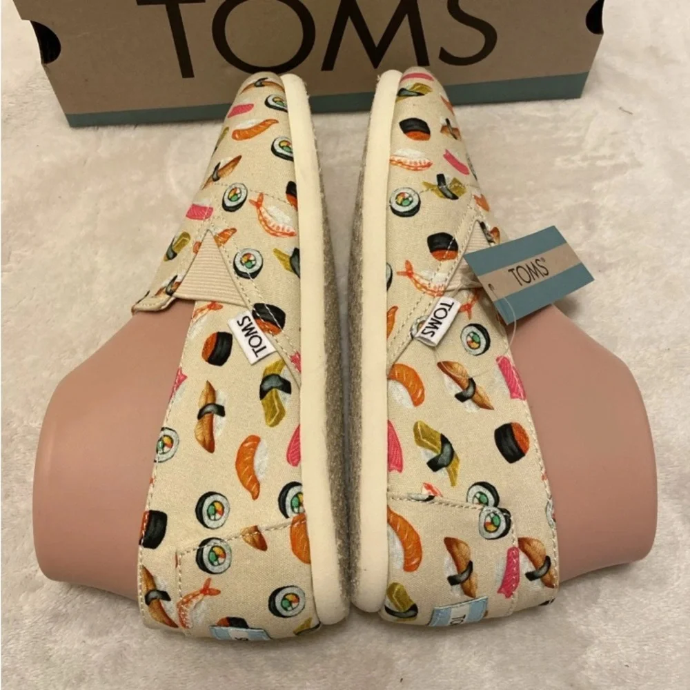 Toms Natural Beige Sushi Print Loafers